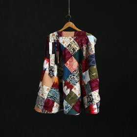 Tukdi patchwork cotton wrap around skirt 05 - handcrafted