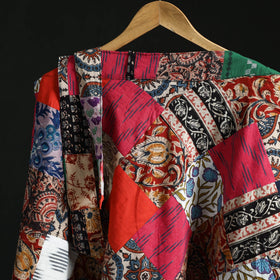 Tukdi patchwork cotton wrap around skirt 06 - handcrafted