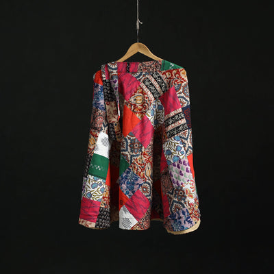 Tukdi patchwork cotton wrap around skirt 06 - handcrafted