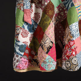 Tukdi patchwork cotton wrap around skirt 06 - handcrafted