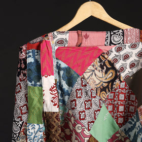 Tukdi patchwork cotton wrap around skirt 06 - handcrafted