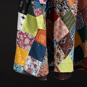 Tukdi patchwork cotton wrap around skirt 07 - handcrafted