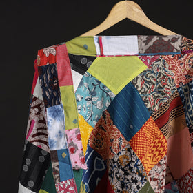 Tukdi patchwork cotton wrap around skirt 07 - handcrafted