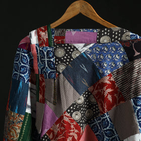 Tukdi patchwork cotton wrap around skirt 07 - handcrafted