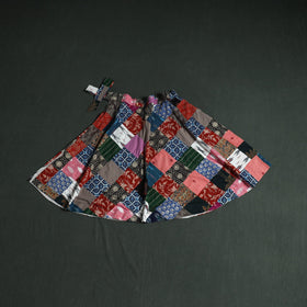 Tukdi patchwork cotton wrap around skirt 07 - handcrafted