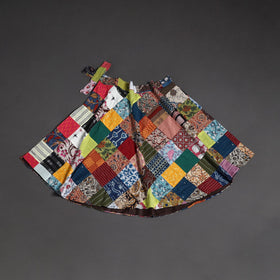 Tukdi patchwork cotton wrap around skirt 07 - handcrafted