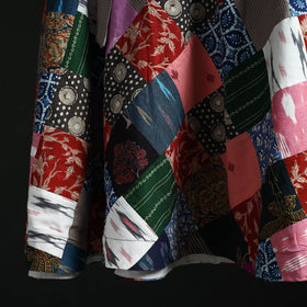 Tukdi patchwork cotton wrap around skirt 07 - handcrafted