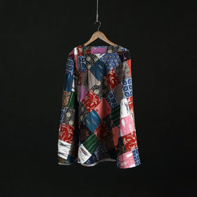 Tukdi patchwork cotton wrap around skirt 07 - handcrafted