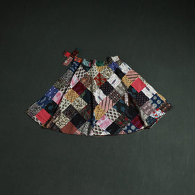 Tukdi patchwork cotton wrap around skirt 08 - handcrafted