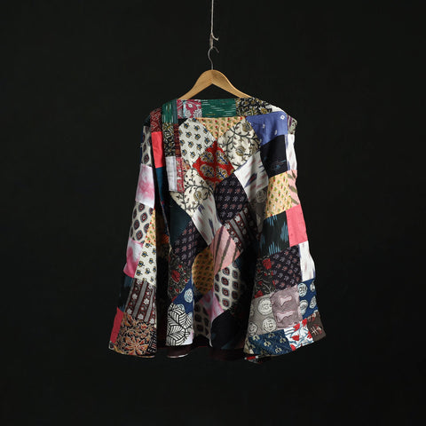 Tukdi patchwork cotton wrap around skirt 08 - handcrafted