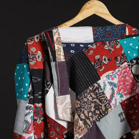 Tukdi patchwork cotton wrap around skirt 08 - handcrafted