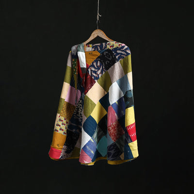Tukdi patchwork cotton wrap around skirt 09 - handcrafted