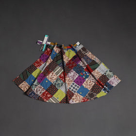 Tukdi patchwork cotton wrap around skirt 09 - handcrafted