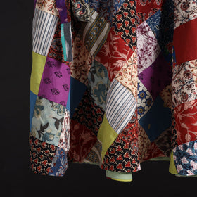 Tukdi patchwork cotton wrap around skirt 09 - handcrafted