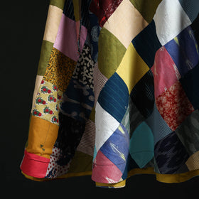 Tukdi patchwork cotton wrap around skirt 09 - handcrafted