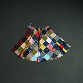 Tukdi patchwork cotton wrap around skirt 09 - handcrafted