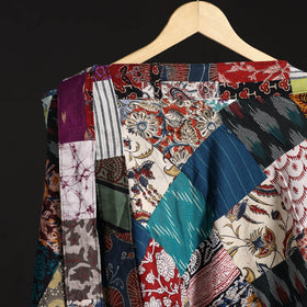 Tukdi patchwork cotton wrap around skirt 10 - handcrafted