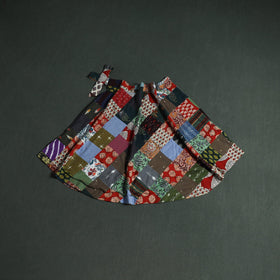 Tukdi patchwork cotton wrap around skirt 10 - handcrafted