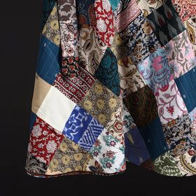 Tukdi patchwork cotton wrap around skirt 10 - handcrafted