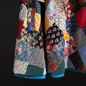 Tukdi patchwork cotton wrap around skirt 11 - handcrafted