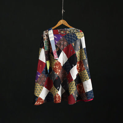 Tukdi patchwork cotton wrap around skirt 11 - handcrafted