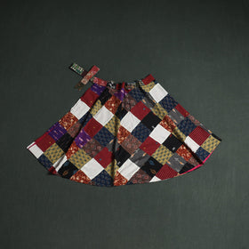 Tukdi patchwork cotton wrap around skirt 11 - handcrafted
