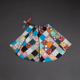 Tukdi patchwork cotton wrap around skirt 12 - handcrafted