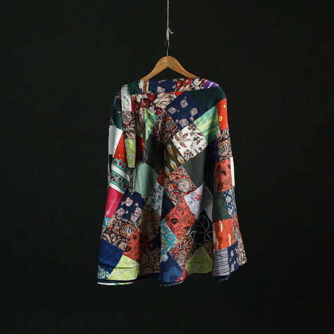 Tukdi patchwork cotton wrap around skirt 13 - handcrafted