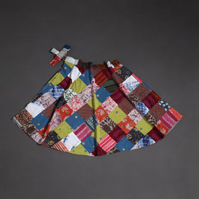 Tukdi patchwork cotton wrap around skirt 18 - handcrafted