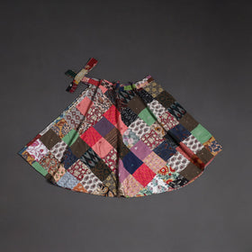 Tukdi patchwork cotton wrap around skirt 19 - handcrafted