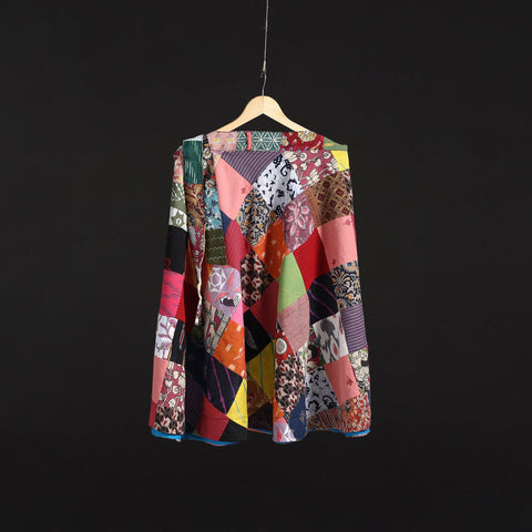 Tukdi patchwork cotton wrap around skirt 20 - handcrafted