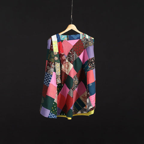 Tukdi patchwork cotton wrap around skirt 21 - handcrafted