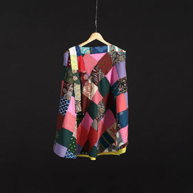 Tukdi patchwork cotton wrap around skirt 21 - handcrafted