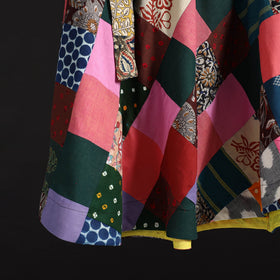 Tukdi patchwork cotton wrap around skirt 21 - handcrafted