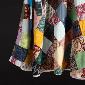 Tukdi patchwork cotton wrap around skirt 24 - handcrafted