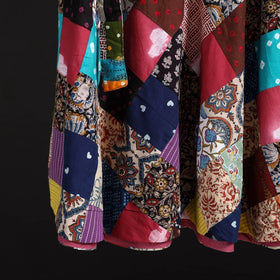 Tukdi patchwork cotton wrap around skirt 25 - handcrafted