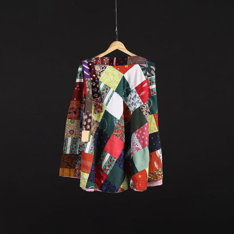 Tukdi patchwork cotton wrap around skirt 26 - handcrafted