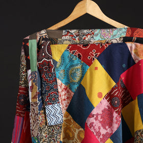 Tukdi patchwork cotton wrap around skirt 27 - handcrafted