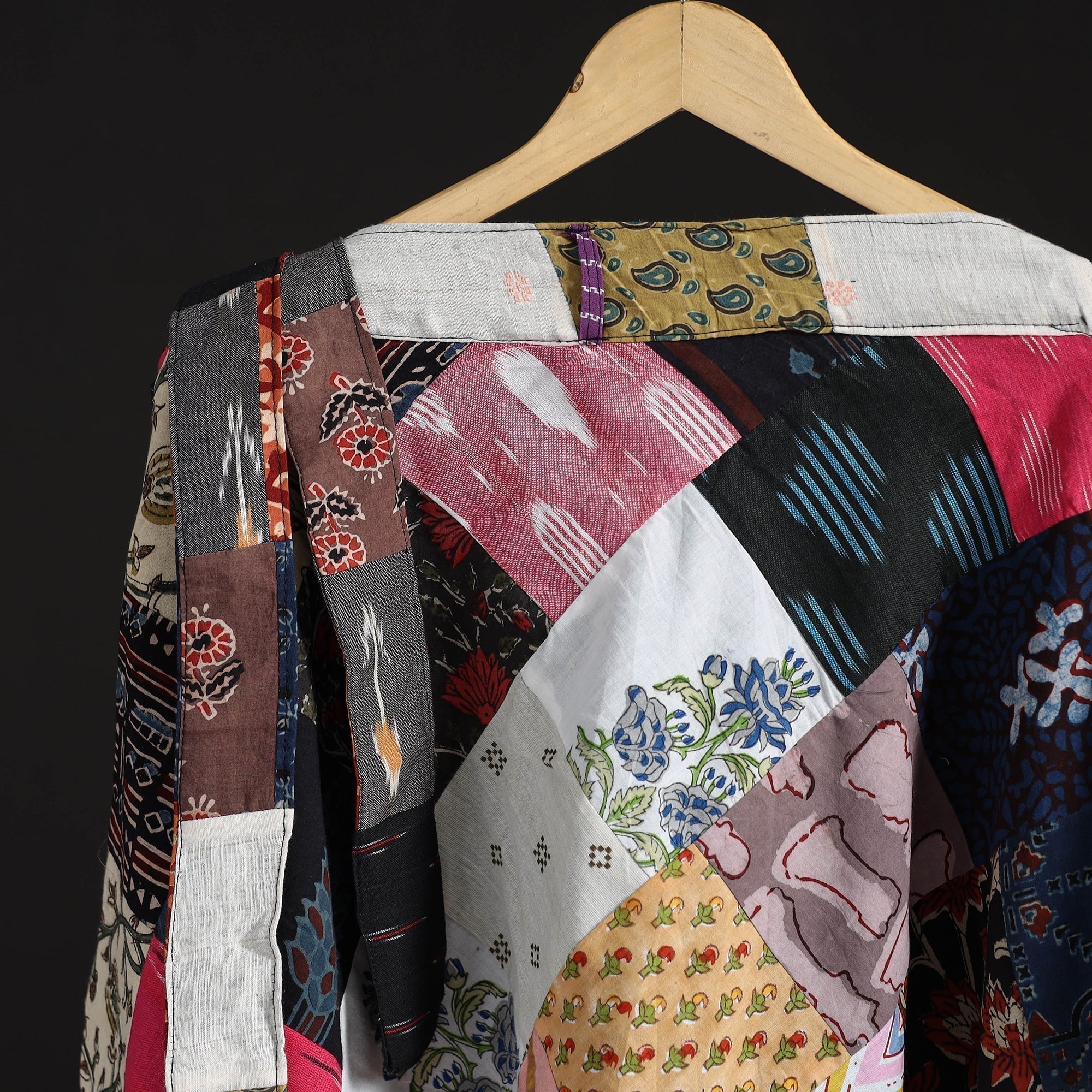 Tukdi patchwork cotton wrap around skirt 28 - handcrafted