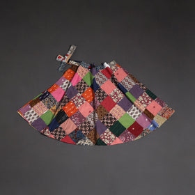 Tukdi patchwork cotton wrap around skirt 29 - handcrafted
