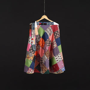 Tukdi patchwork cotton wrap around skirt 29 - handcrafted