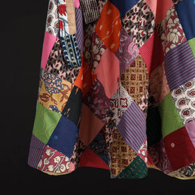 Tukdi patchwork cotton wrap around skirt 29 - handcrafted