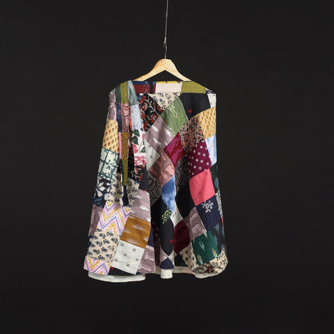 Tukdi patchwork cotton wrap around skirt 30 - handcrafted