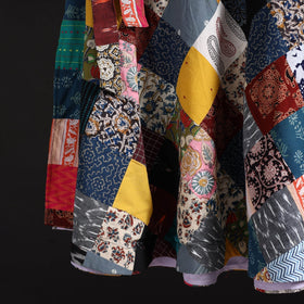 Tukdi patchwork cotton wrap around skirt 31 - handcrafted