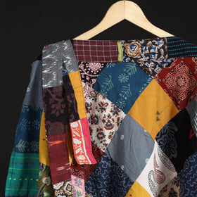 Tukdi patchwork cotton wrap around skirt 31 - handcrafted
