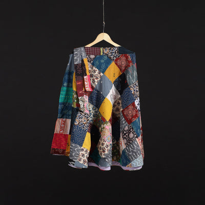 Tukdi patchwork cotton wrap around skirt 31 - handcrafted