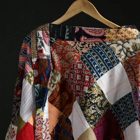 Tukdi patchwork cotton wrap around skirt 42 - handcrafted