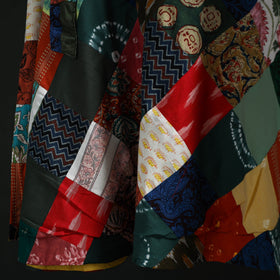 Tukdi patchwork cotton wrap around skirt 43 - handcrafted
