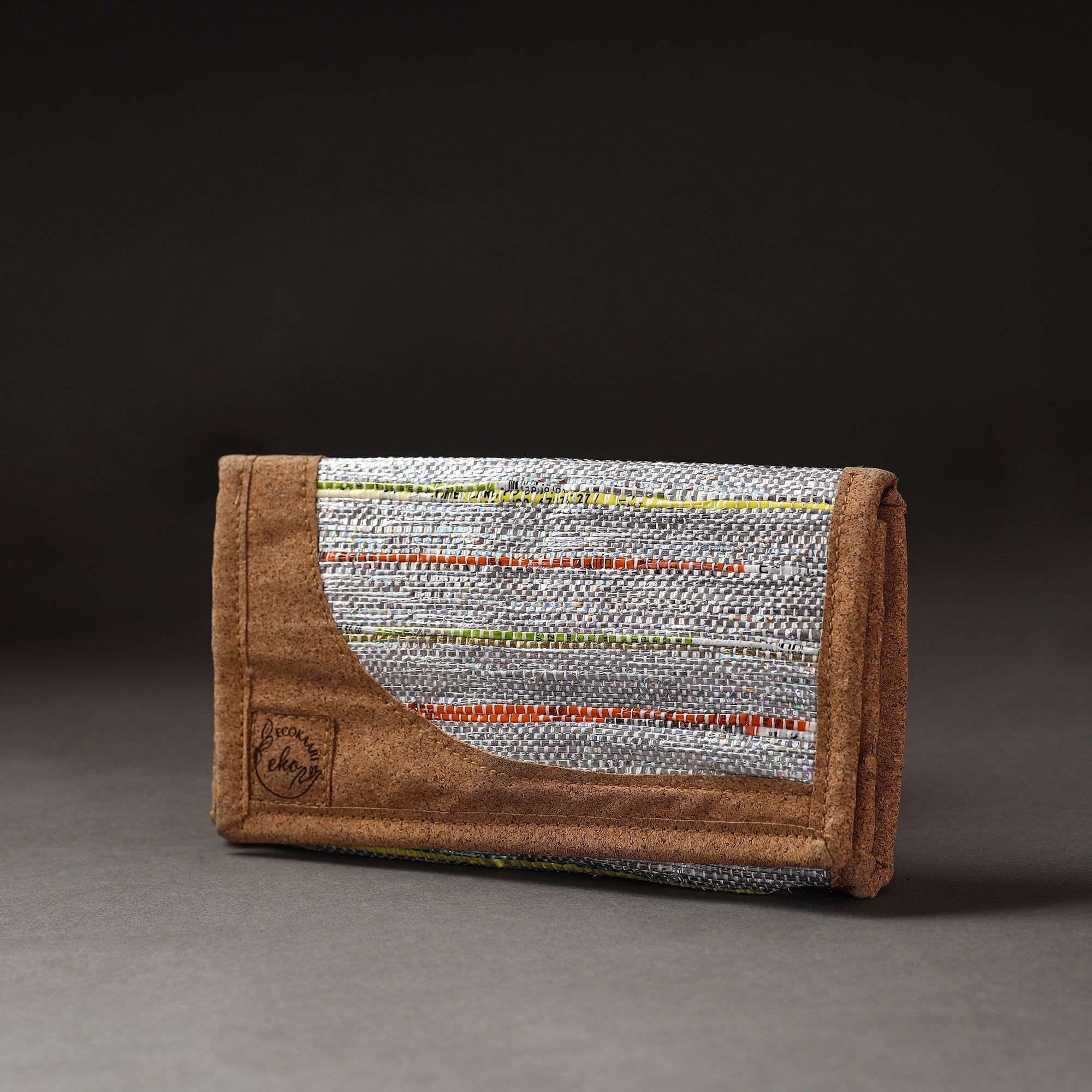 Multicolor Upcycled Weave Handcrafted Clutch