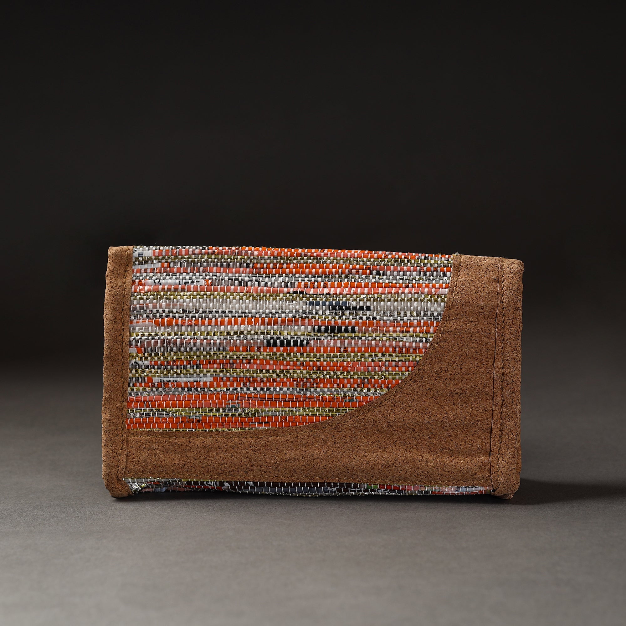 Multicolor Upcycled Weave Handcrafted Clutch